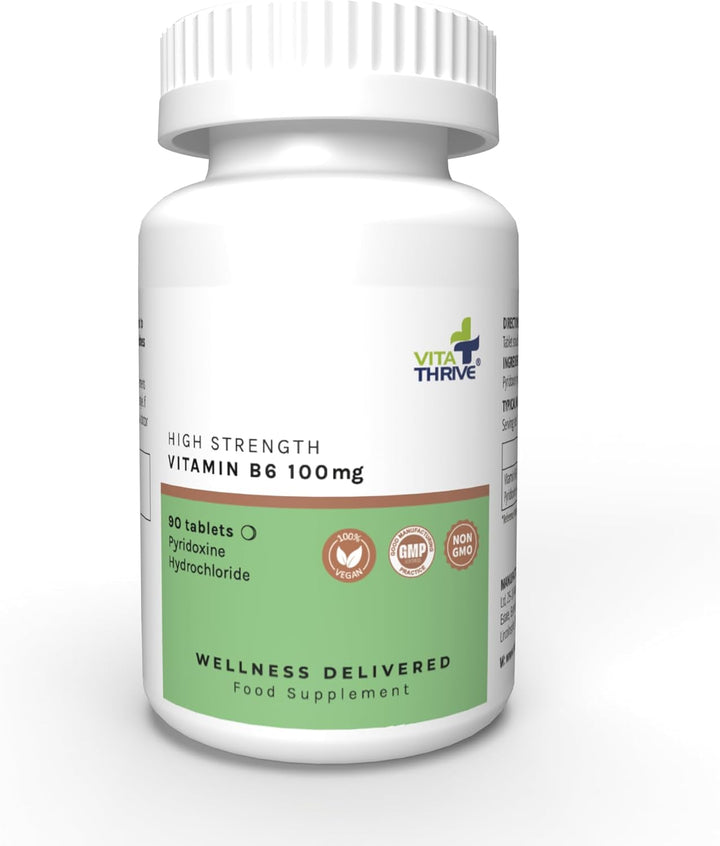Vitathrive® High Strength Vitamin B6 (Pyridoxine Hydrochloride) 100Mg – 90 Tablets