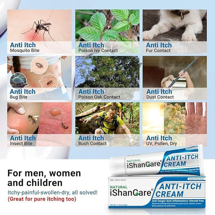 ® anti Itch Cream, Maximum Strength Instant Itch Relief for Rash, Eczema, Bug/Mosquito Bites, Psoriasis, Poison Ivy, Dermatitis, Soothing Moisturizer for Dry, Sensitive Skin