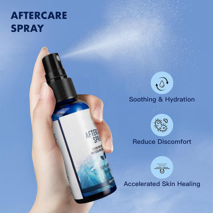 Aftercare Spray, Saline Spray, Sterile Saline Solution, 60Ml Cleaning Mist for Ear, Nose, Navel, Tongue – Soothing Aftercare Cleaning Solution