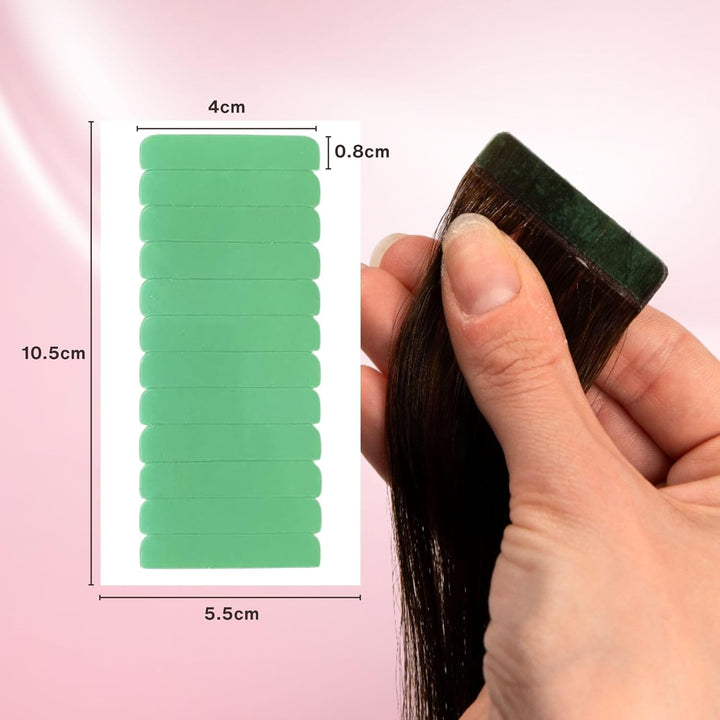 Tape Extension Tabs, Spare Tape Tabs for Hair Extensions, Pack of 48 Double Sided Hair Extension Tapes, Ultra Hold, Waterproof, Easy Clean Up