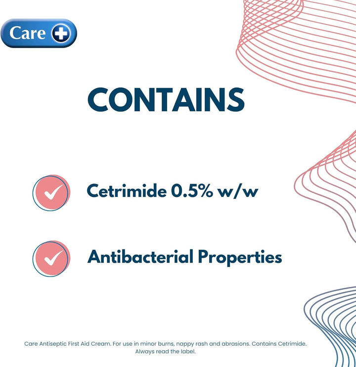 Antiseptic First Aid Cream, for Minor Burns, Abrasions and Nappy Rash, Suitable for All, Contains Cetrimide 0.5%, 30G Cream