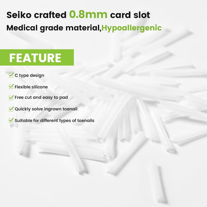 Ingrown Toenail Corrector Set - 40 Pcs Pain-Free Toenail Straightener Strips with Toenail Lifter - Easy Use Ingrown Toenail Tools Kit