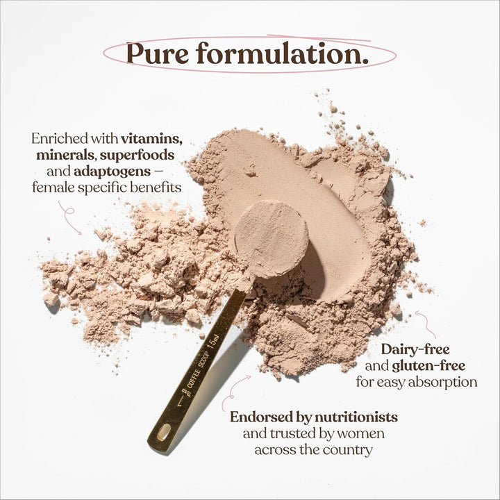 Vegan Protein Powder | Formulated for Women | 600G | 20G Protein with Added Nutrients | Gluten & Soy Free Plant-Based Nutrition Shake | Pea & Hemp Isolate Protein | Chocolate Flavour