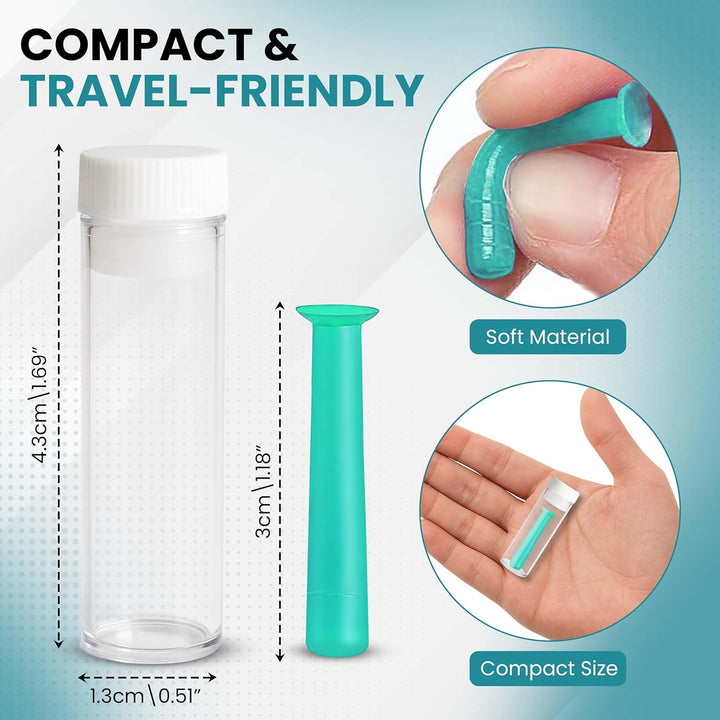 | Contact Lenses Applicator & Remover Tool with Storage Case | 1PC Green Silicone Lens Inserter with Suction Holder for Coloured Contact Lenses