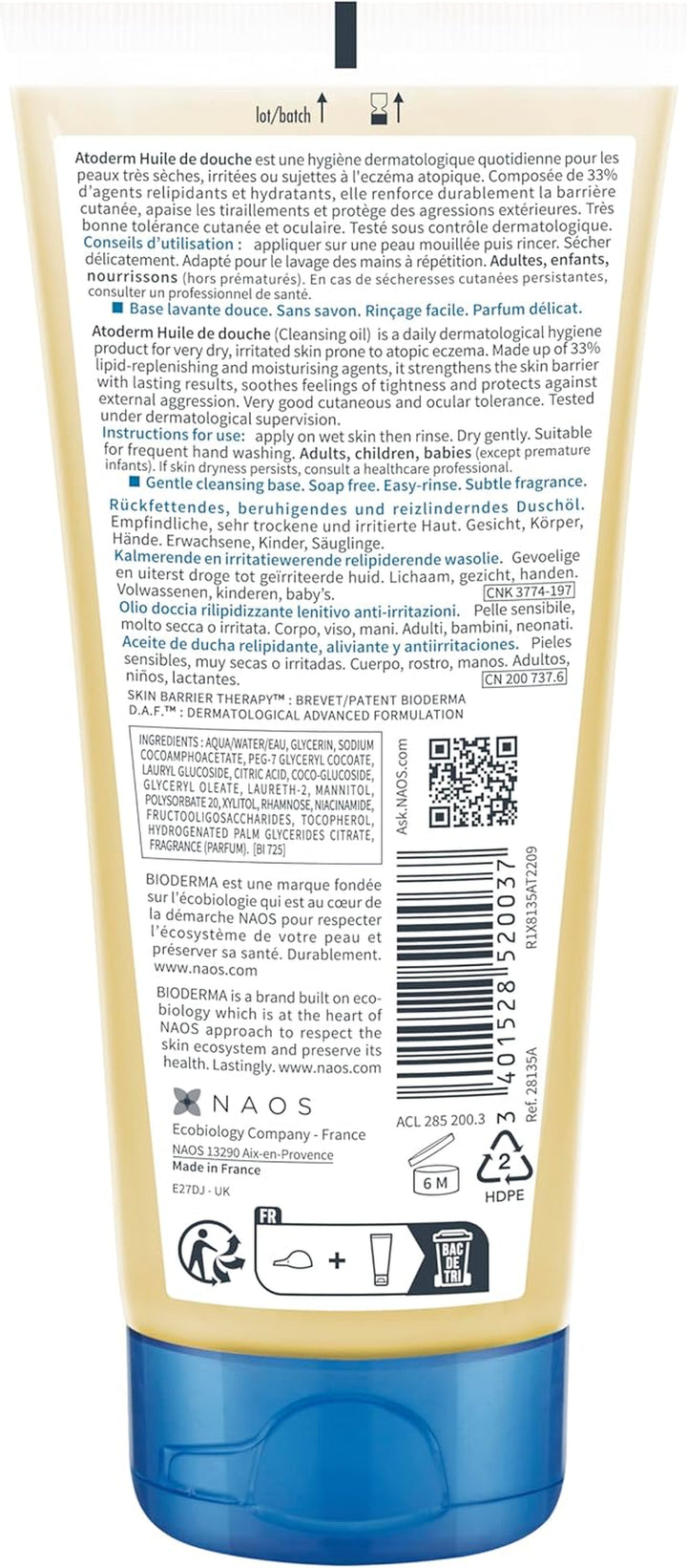 Atoderm Ultra Nourishing Anti-Irration Shower Oil 100Ml, (Pack of 1)