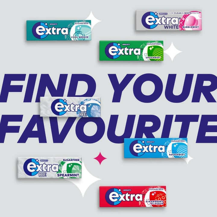 Wrigley'S  White Chewing Gum, Bubblemint Flavour, 46 Pieces, Sugar Free Chewing Gum Bottle with Xylitol