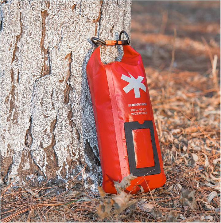 Waterproof First Aid Kit Dry Bag Empty, Portable Roll Top Medicine Bag with Transparent Window for Fishing Kayaking Boating Swimming Camping Raftin (2L)