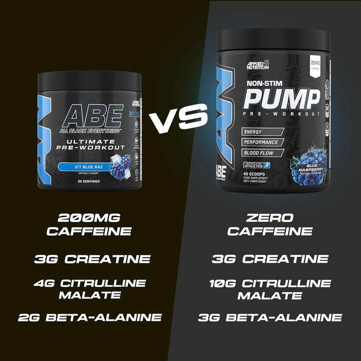 ABE Pump Pre Workout - All Black Everything Stim Free Pump Pre Workout Powder | Pump, Energy & Strength with Citrulline, Creatine, Beta-Alanine (500G - 40 Servings) (Tigers Blood)