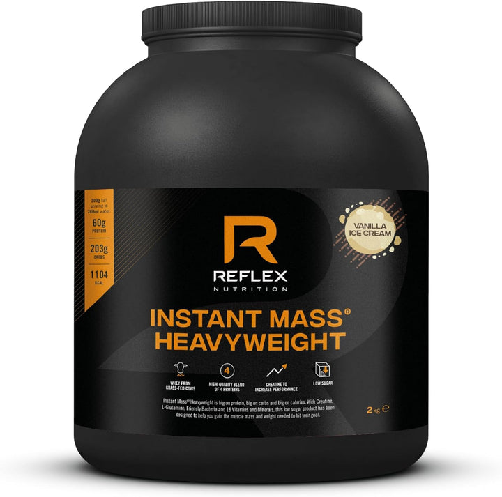 Nutrition Instant Mass Heavyweight - Mass Gainer - over 1000 Kcal per Serving, 60G Protein, Creatine - High Calorie Post Workout or before Bed Protein Shake (Chocolate Perfection, 2 Kg)