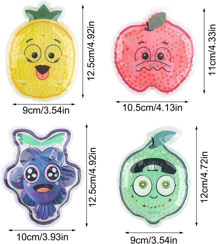 Reusable Ice Packs | Cartoon Kids Ice Packs | Forehead Soothing Pad Sheet for Hip Knee Elbow Ankle Neck Shoulder Back Foot Camping Hiking