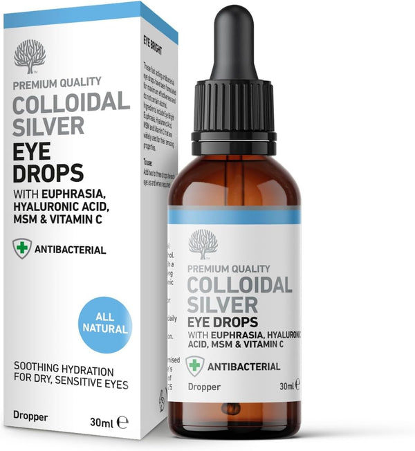 Colloidal Silver All Natural Eye Drops with Euphrasia & MSM 30Ml