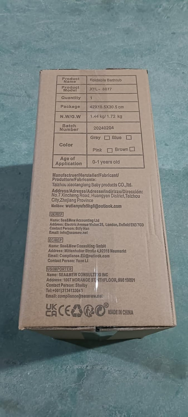 Baby Bath Tub Foldable, Baby Bathtub Collapsible Essentials for Newborn with Soft Cushion (0-18Months), Baby Shower for Infant to Toddler Gift Portable Space-Saving Travel,Grey