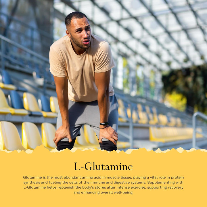 - L-Glutamine - 100 Vegan Capsules - High Strength Glutamine Amino Acid - Post Workout Recovery Supplement for Men & Women - Lab Verified & Magnesium Stearate Free - Made in the USA