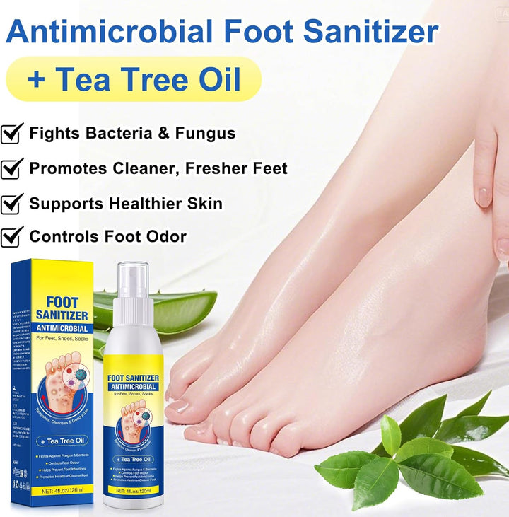 120Ml Athletes Foot Spray - Athletes Foot Spray for Fast Relief & Fungal - Antifungal Treatment for Itchy, Dry Feet - Instant Cooling Effect - 98% Natural Formula for Men & Women