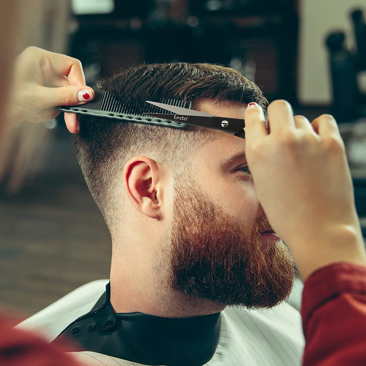 6" Hair Dressing Scissors Sharp, Hair Cutting Scissor for Professional, Hairdressers Barbers Stainless Steel Hair Cutting Shears, Sharp Hair Scissors for Women, Men, Children and Adults (Black)