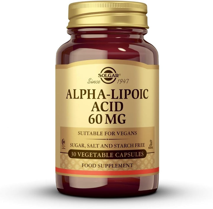 Alpha Lipoic Acid 200 Mg Vegetable Capsules - Food Supplement, Pack of 50 - Antioxidants - Vegan, Gluten Free