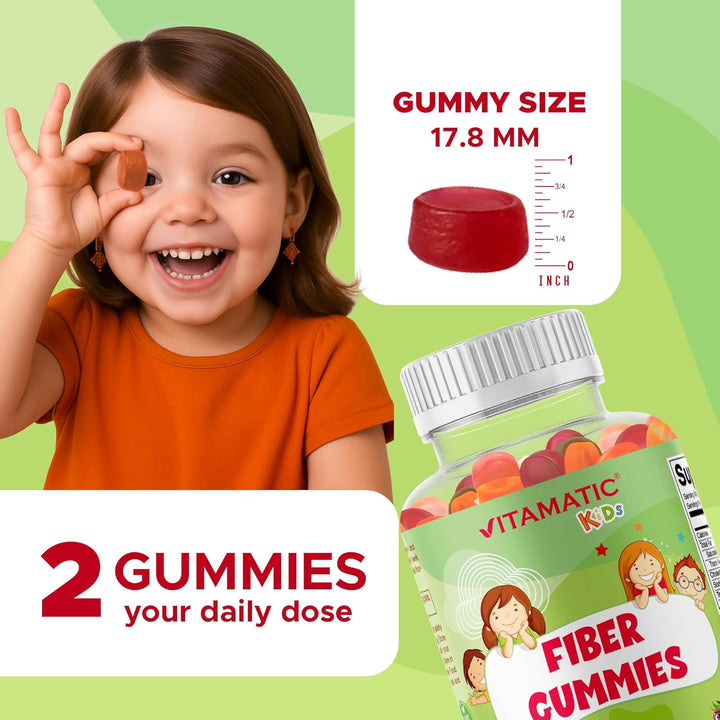 Kids Prebiotic Fiber Gummies for Adults - 4G Fiber Extra Strength - Zero Sugar Added - 60 Pectin Based Gummies - Digestive Health & Regularity Support