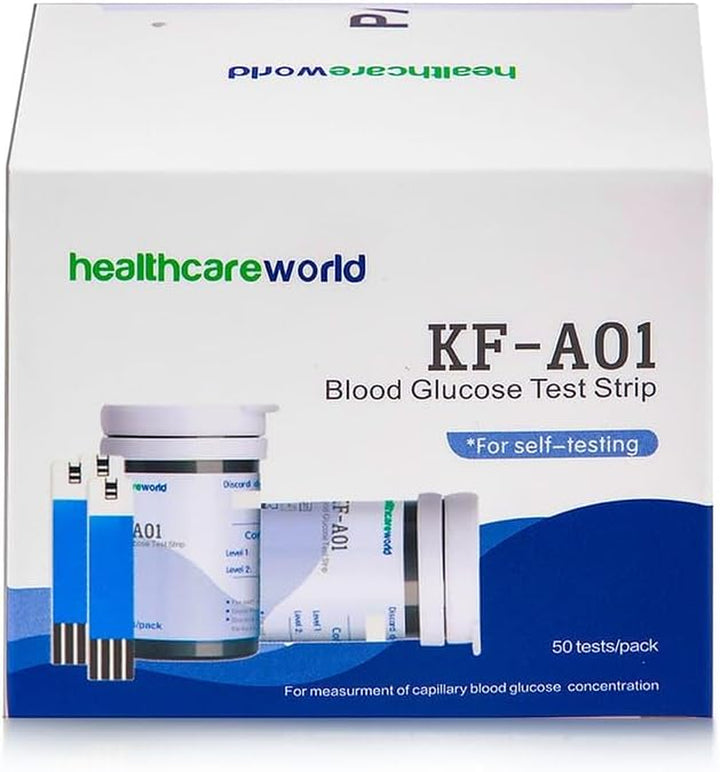 Diabetes Test Strips for Blood Glucose Monitor 100 X Strips & 100 X Lancets, Glucose Test Strips, Blood Lancets for UK Diabetics No Coding Needed