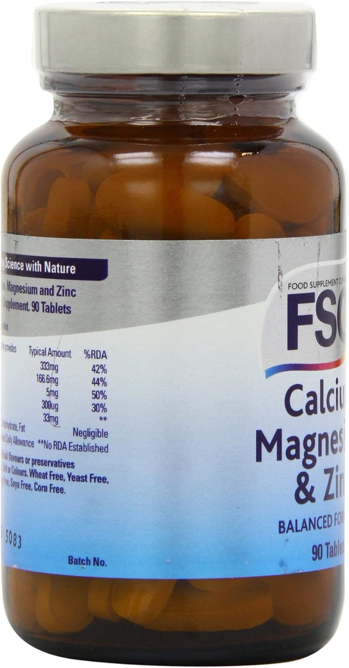 Calcium Magnesium and Zinc - Pack of 90 Tablets