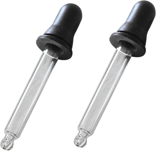 Healthcare Medical First Aid Lab Eye Dropper Clear Glass Pipette X 2 Tubes