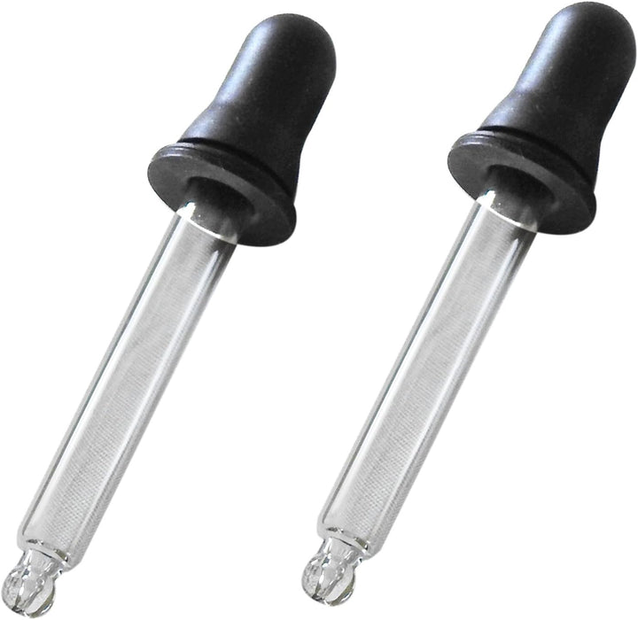 Healthcare Medical First Aid Lab Eye Dropper Clear Glass Pipette X 2 Tubes