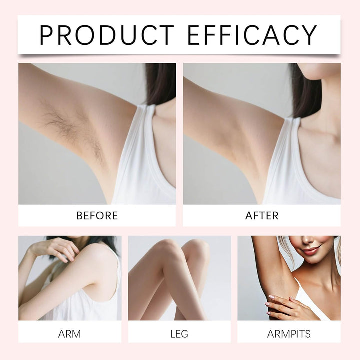 No Shave Hair Removal Cream with Scraper, 150G Hair Removal Cream for Sensitive Skin, Gentle Formula with Shea Butter, Fast and Painless Depilation for Legs, Arms, and Bikini Area, Women and Men