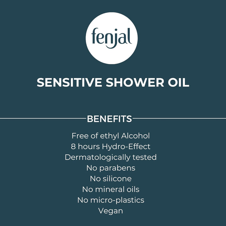 Sensitive Shower Oil, Lightly Foaming Milk, Smooth & Hydrating, 225 Ml