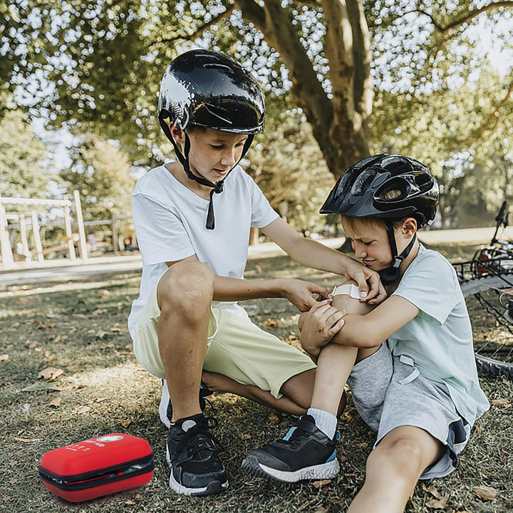 First Aid Kit - 170 Pieces Hard Case and Lightweight - Includes Instant Cold Pack,Emergency Blanket for Travel, Home, Office, Vehicle