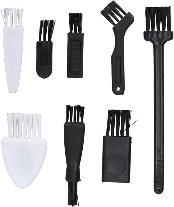 8PCS Shaver Cleaning Brushes PP + Nylon Material, Non-Slip Handle Soft Bristles, Suitable for Small Appliances/Computer Accessories/Home Cleaning, Portable Easy Storage