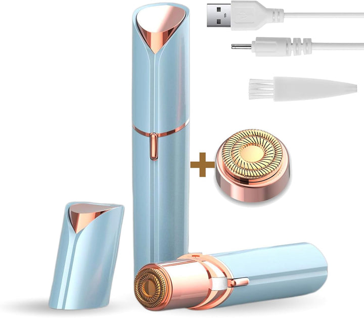 Lady Shaver for Women, Facial Hair Remover, Facial Hair Remover for Women, USB Rechargeable Facial Epilator, Hair Removal Device for Peach Fuzz/Facial Hair/Lip/Chin Travel Size