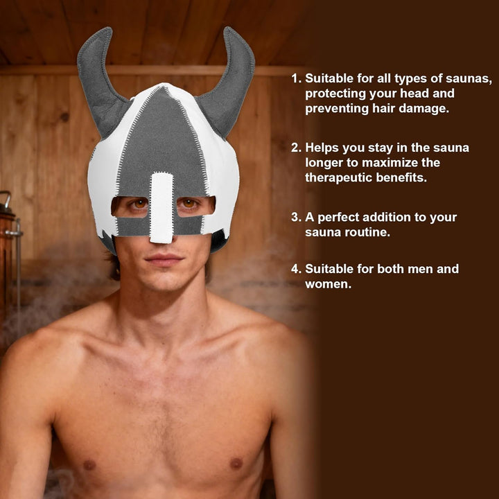 Sauna Hat, Handmade Sauna Cap Natural Wool Viking Saunas Hat Bath Accessories for Women Men Gifts Spa Bathhouse Steam Room Banya Heat Protection