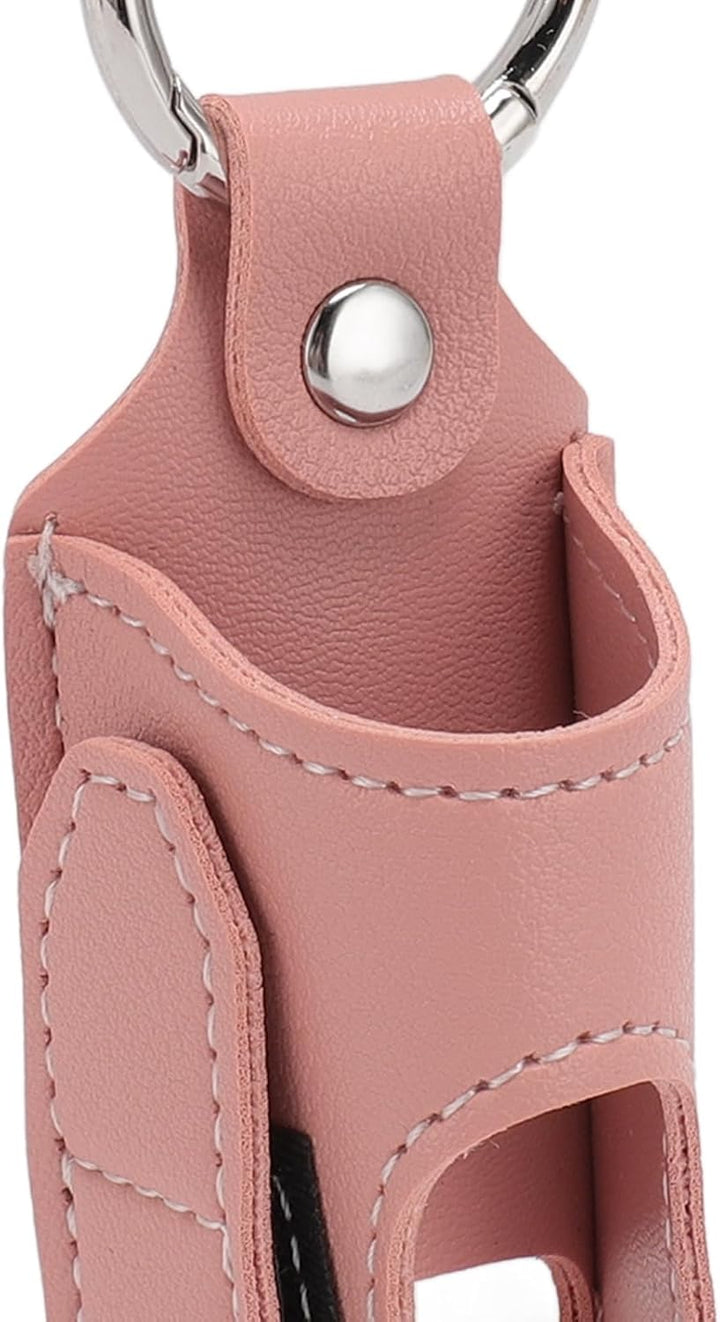 Protective Asthma Inhaler 2Pcs Asthma Inhaler Holder Portable Storage Protective PU Leather Case for Travel (Pink)