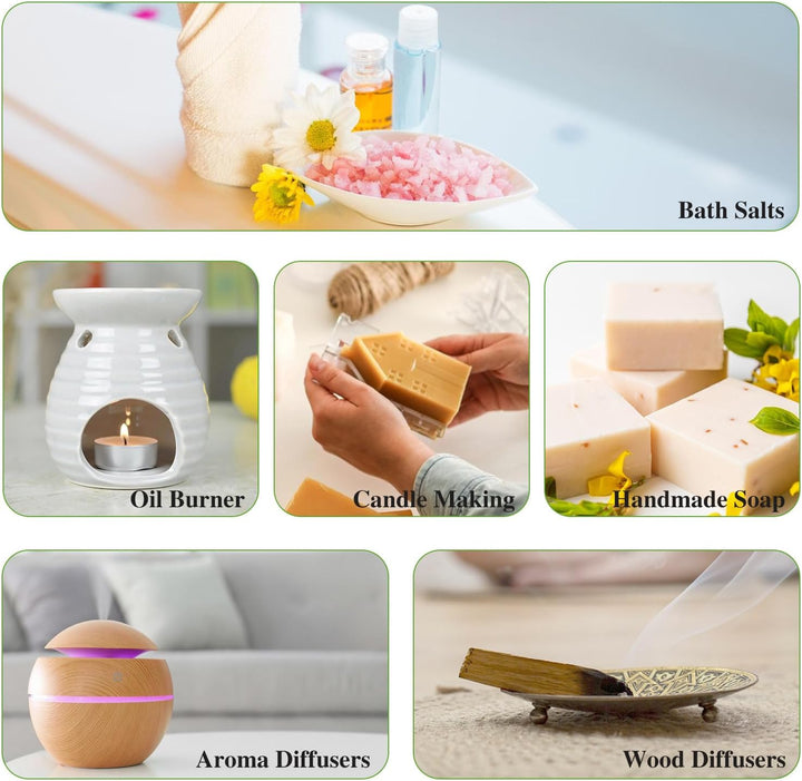 Fruity Fragrance Essential Oil Set, Coconut, Cherry, Apple, Strawberry, Mango Scents Oils for DIY Soap Candle Making, Diffuser Oil Set for Home Office Car Aromatherapy, 10 Pcs X 10Ml