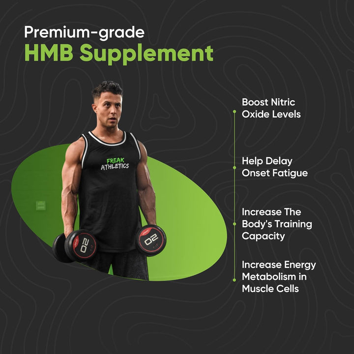 HMB Supplement - 1000Mg Serving HMB 500Mg Capsules, Metabolite of Leucine for Muscle Growth & Repair - 120 Capsules 60 Servings