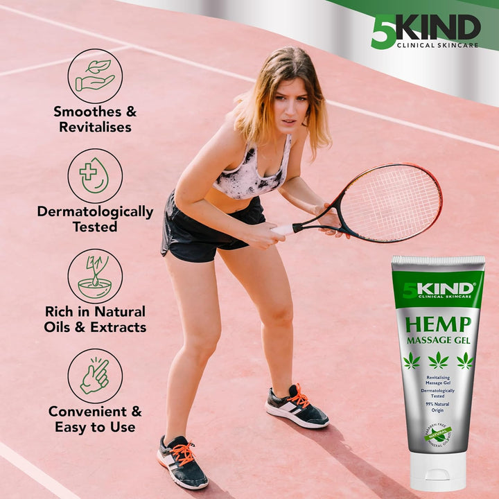 Hemp Active Gel 100Ml - High Strength Formula - Natural Hemp Massage Gel for Back, Muscles, Feet, Knees, Neck & Shoulders - Muscle Rub Rich in Natural Extracts