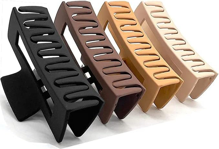 Hair Claw Clips for Women Thick Hair, 4.1 Inch Matt Coated Hair Clips Women for Thick & Thin Hairs, 4PCS