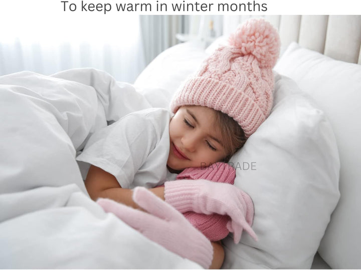 Hot Chocolate Gift Set with Mug | Small Hot Water Bottle with Cover | Fluffy Socks | Cosy Pink Ribbon Balls | Christmas Gifts for Women Her | Novelty Girls Ladies Xmas House Couple Home Mum Auntie (1)