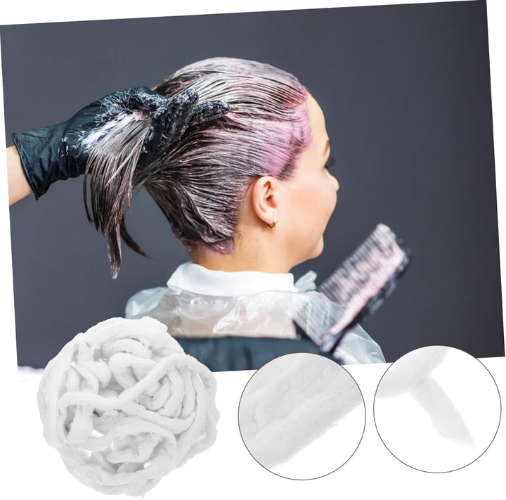 Disposable Salon Perm Cotton Strips with Central Rope for Easy Styling Highly Absorbent Hairdressing Cotton Coils for Perming and Dyeing for Professional Hair Treatments