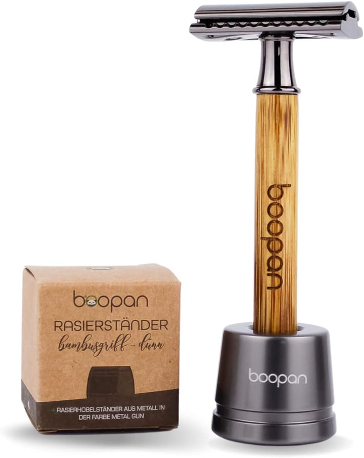 Boopan® Safety Razor Stand for Bamboo Safety Razor, Rustproof in Various Sizes, Metal Shaving Stand in Metal Gun