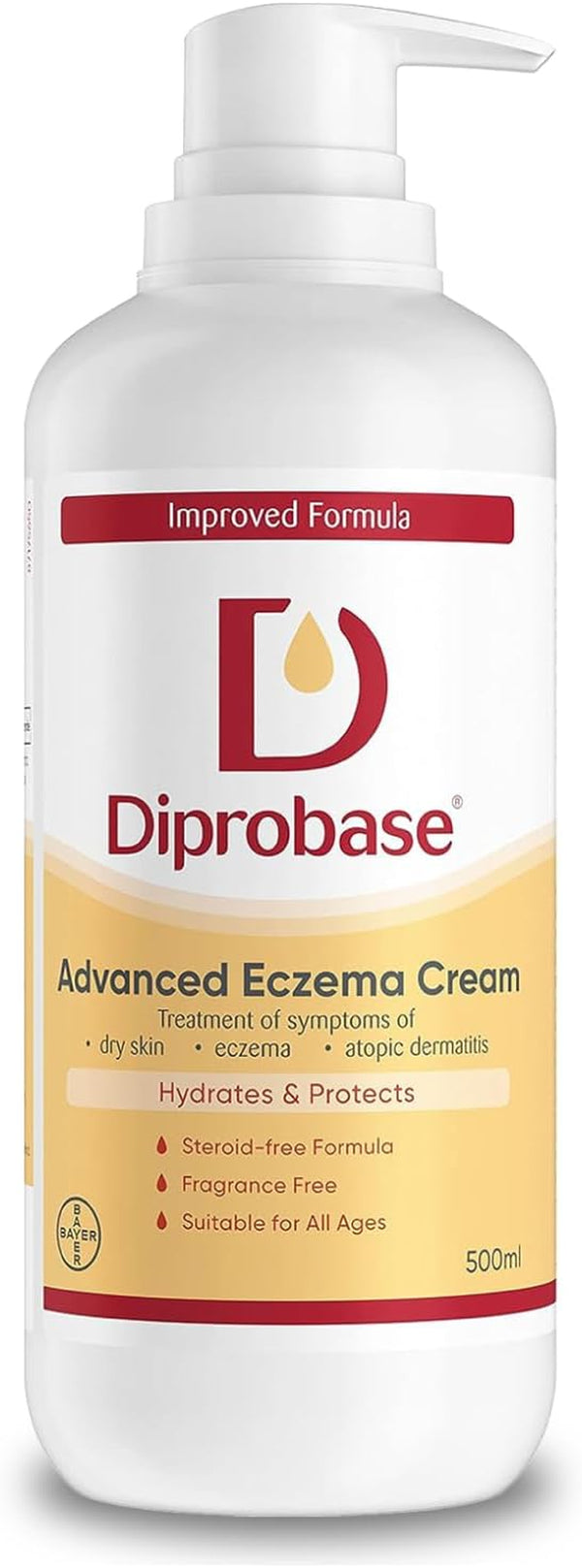 Advanced Eczema Cream for Treatment of Symptoms of Dry Skin, Eczema and Atopic Dermatitis, 500Ml Pump