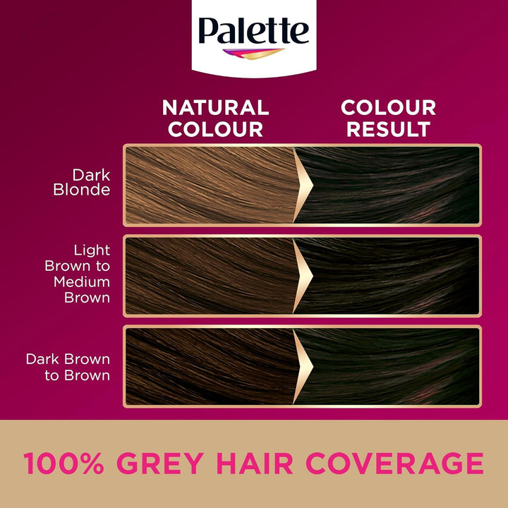Deluxe Creme Colouration 4-0 Dark Brown Hair Dye, Permanent Hair Dye, Long-Lasting Hair Colouring with Moisture Retention Treatment and 100% Grey Coverage