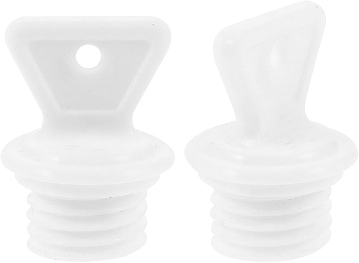 2Pcs Hot Water Bottle Cap, Leakproof Rubber Bottle Plug, Hot Water Bag Cover, Stopper for Water Sack, White