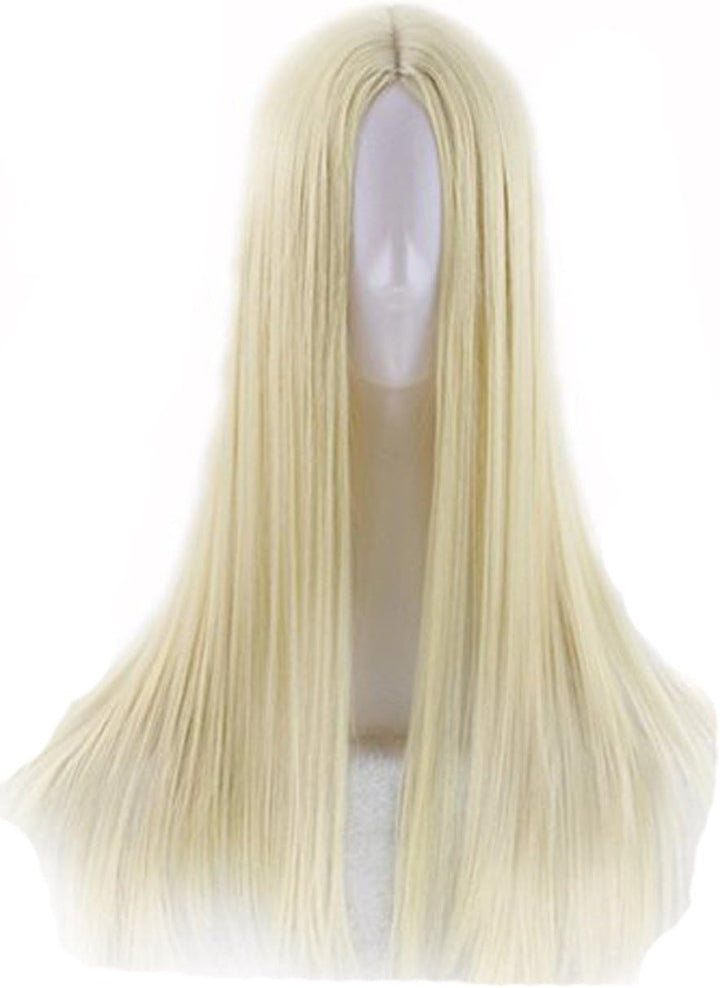 29.5 Inches 75Cm Ladies Long Straight Wig Black Heat Resistant Synthetic Wigs for Fun,Party & Night Out Cosplay Halloween Costume Wig