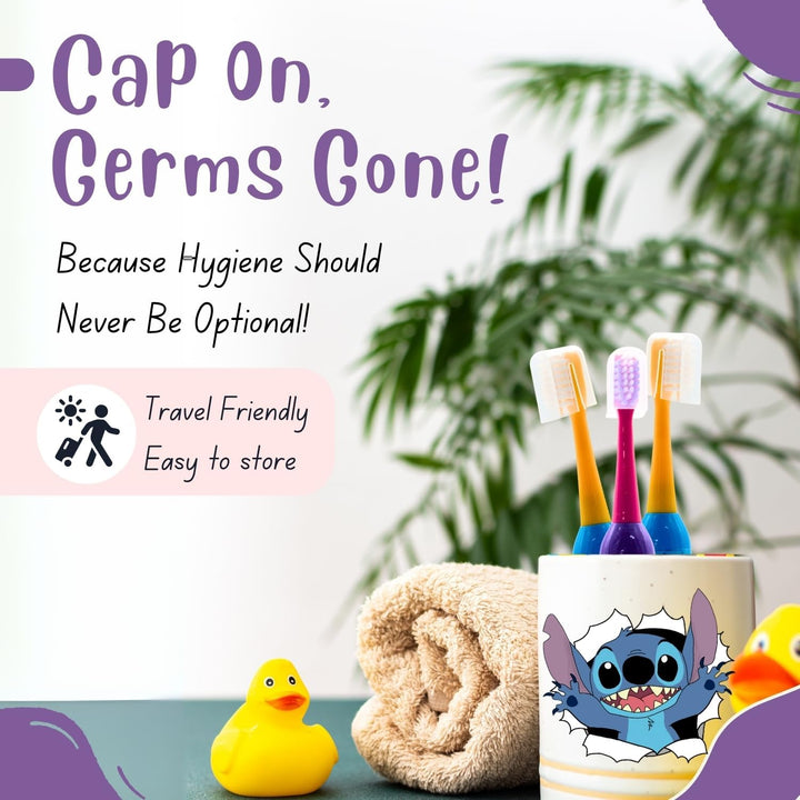 Disney Stitch Battery Powered Electric Toothbrush for Kids – Soft Rounded Bristles, Enhanced Vibration, Protection Cap & Battery Included | Gentle & Fun Oral Care for Children Ages 4+