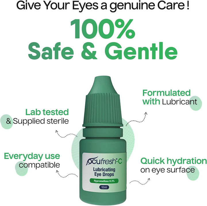 Contact Lens 0.3% Eye Drops | Specially Crafted Advanced Formula for Contact Lens Users | Soothing & Lubricating | Restores Eye Moisture & Clear Vision | 10Ml