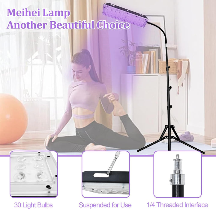 Tanning Lamp Sun Lamp for Face and Body Leds and Eye Mask & Tripod Home Sunbathing Self Tanning Device Tanning Daylight for Home Solarium (J)