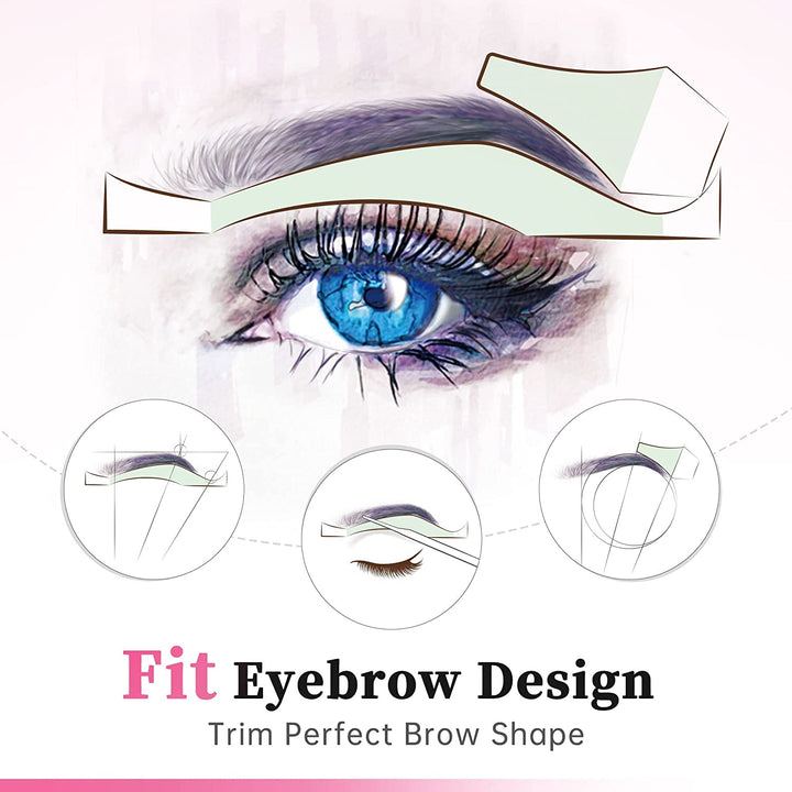 Wax Strips for Face, Eyebrow Shaper Pre-Cut, 24Pcs Waxing Strips with 4Pcs Cleaner Oil Wipes, Cold Wax Strips Facial Hair Removal