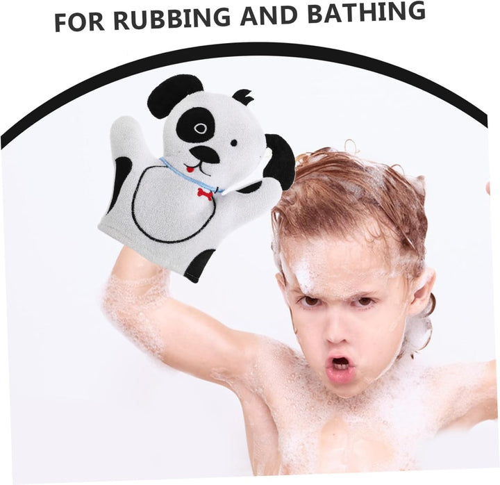 Cartoon Animal Shape Bath Scrubber Glove Soft Gentle Dog Design for Bathing Mitt Easy to Handle and Versatile Body Scrubber for Boys