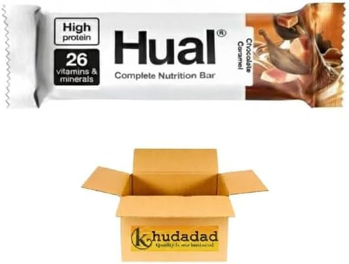 Huuel Complete Nutrition Bar Variety Pack 55G – 4 Random Flavours | High Protein & Low Sugar (4X, 4 Flavours (Chocolate Chip Cookie Dough,Chocolate Caramel, Dark Chocolate Raspberry, Fudge Brownie))