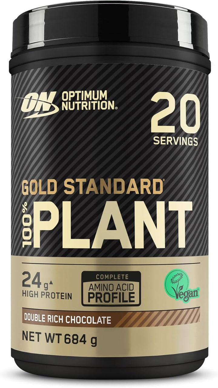 Gold Standard 100% Plant Based Protein Powder for Men and Women, Vegan Protein Shake Powder, Post Workout or Anytime Throughout the Day, Chocolate Flavour, 20 Servings, 684G